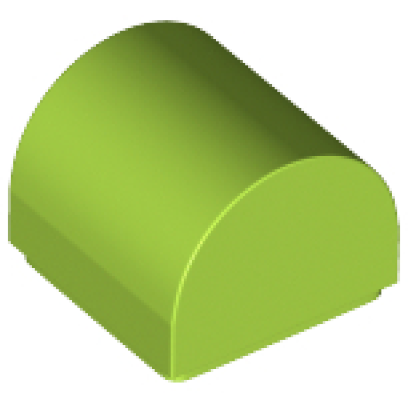 Dakpan, Gebogen 1x1x2/3 dubbel Lime